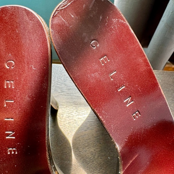 Vintage Celine black and brown heeled leather Mules - Picture 8 of 14